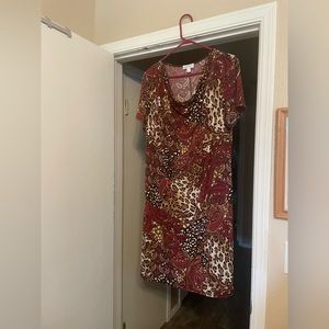 Gorgeous cheetah print scoop neck dress